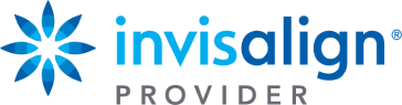 Invisalign Provider logo featuring blue starburst design with text for ABQ Orthodontics
